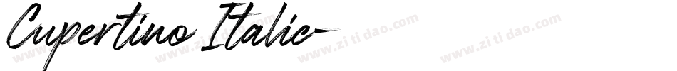 Cupertino Italic字体转换